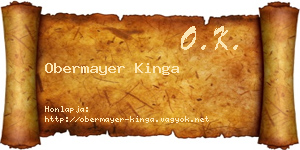 Obermayer Kinga névjegykártya