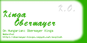 kinga obermayer business card